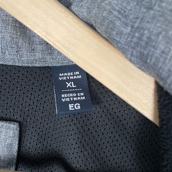 Tommy Hilfiger Jacket Men's XL Heather Gray Mock Neck Full Zip Textured Outdoor - Picture 12 of 16